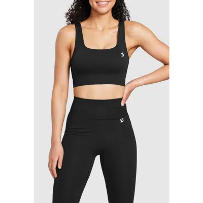 Peloton Seamless Square Neck Bra In Black