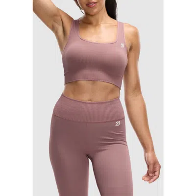 Peloton Seamless Square Neck Bra In Rose Taupe