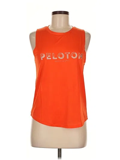Pre-owned Peloton Sleeveless T-shirt In Orange