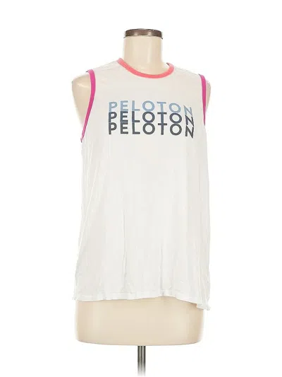 Pre-owned Peloton Sleeveless T-shirt In White