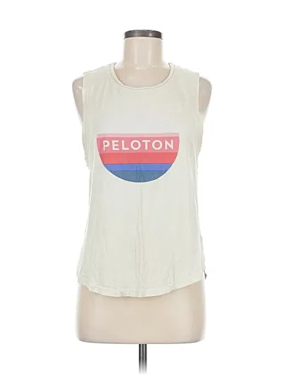 Pre-owned Peloton Sleeveless T-shirt In White