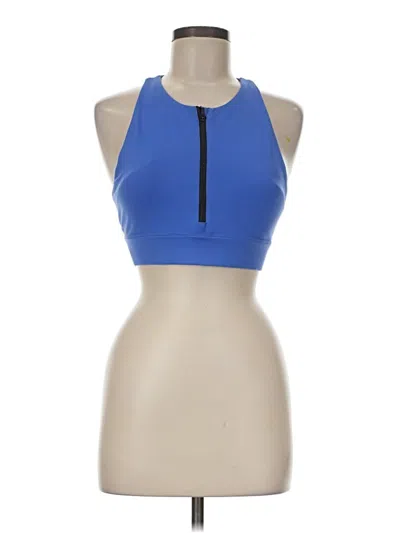 Pre-owned Peloton Sleeveless Top Blue Halter Neckline Tops