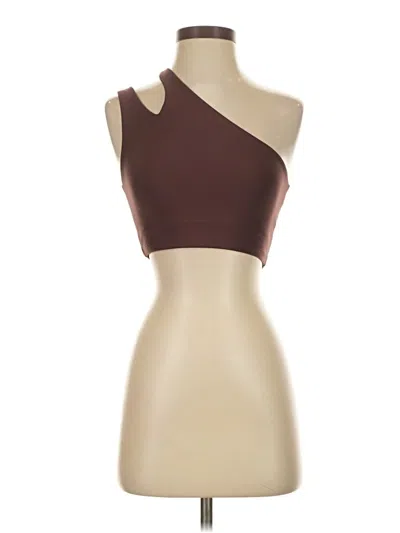 Pre-owned Peloton Sleeveless Top Brown Strapless Neckline Tops