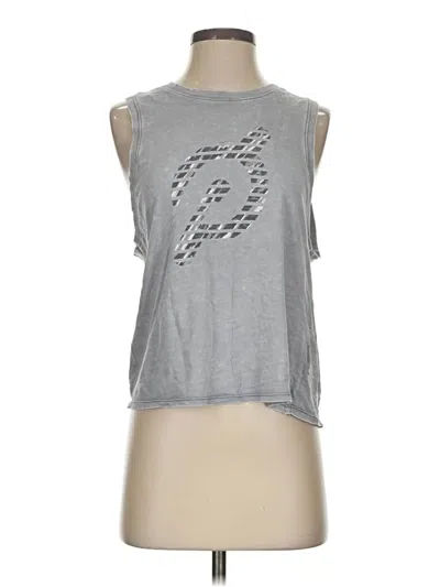 Pre-owned Peloton Sleeveless Top Gray Halter Neckline Tops