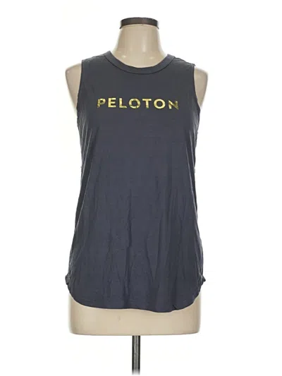 Pre-owned Peloton Sleeveless Top Gray Scoop Neck Tops