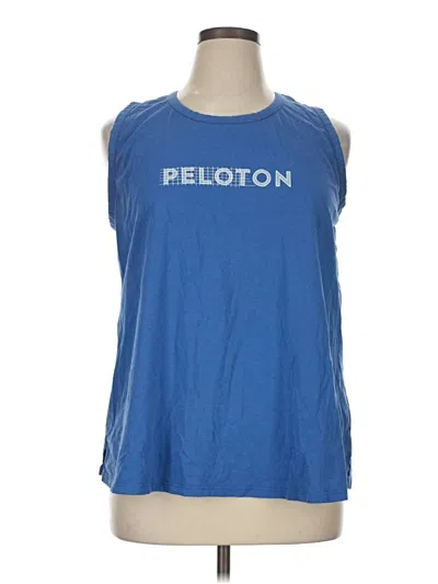 Pre-owned Peloton Sleeveless T-shirt In Blue