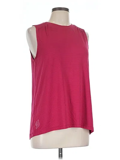 Pre-owned Peloton Sleeveless T-shirt In Burgundy