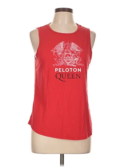 Pre-owned Peloton Sleeveless T-shirt In Red
