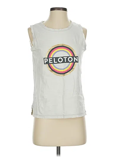 Pre-owned Peloton Sleeveless T-shirt In White