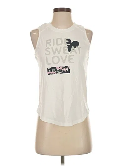 Pre-owned Peloton Sleeveless T-shirt In White