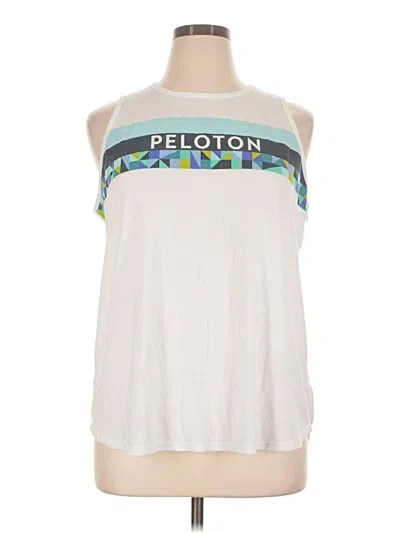 Pre-owned Peloton Sleeveless T-shirt In White