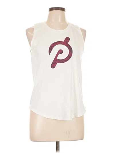Pre-owned Peloton Sleeveless T-shirt In White