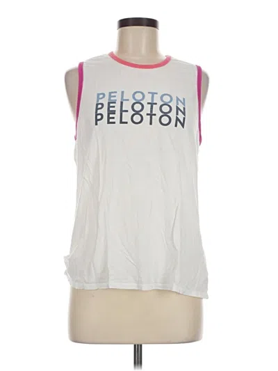 Pre-owned Peloton Sleeveless T-shirt In White