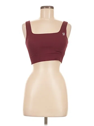 Pre-owned Peloton Sports Bra In Burgundy