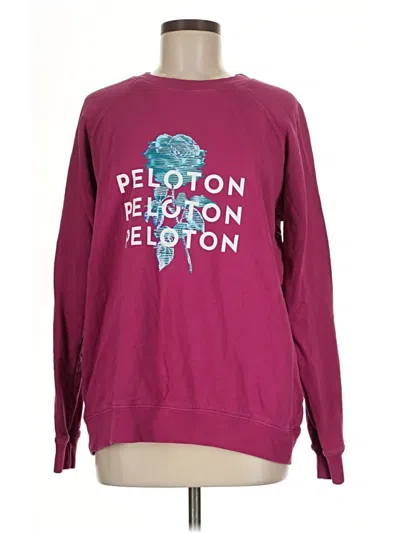 Pre-owned Peloton Sweatshirt In Burgundy