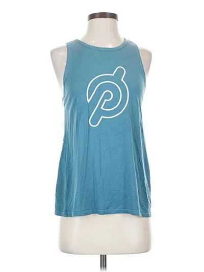 Pre-owned Peloton Tank Top Blue Halter Neckline Tops