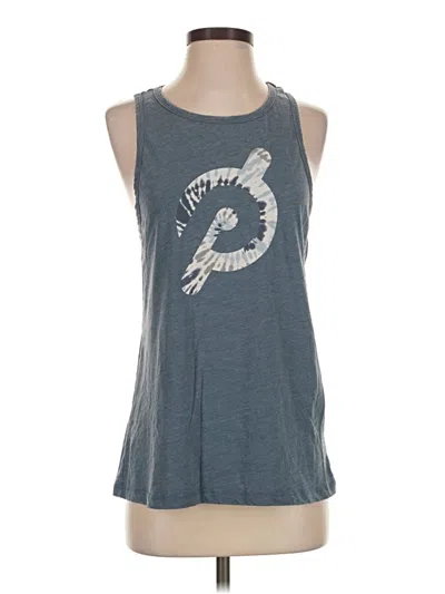 Pre-owned Peloton Tank Top Blue Halter Neckline Tops