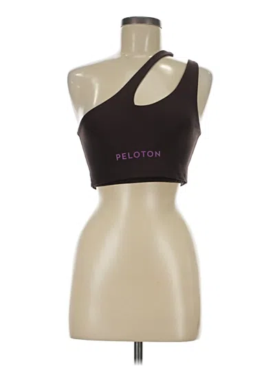Pre-owned Peloton Tank Top Brown One Shoulder Neckline Tops