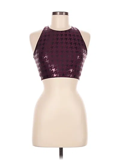 Pre-owned Peloton Tank Top Burgundy Halter Neckline Tops