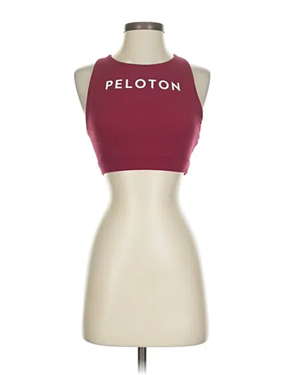 Pre-owned Peloton Tank Top Burgundy Halter Neckline Tops