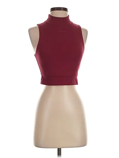 Pre-owned Peloton Tank Top Burgundy Halter Neckline Tops
