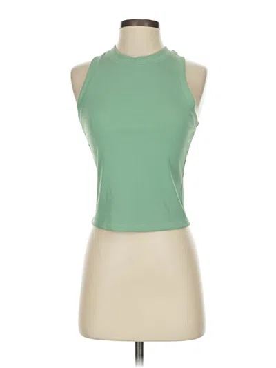 Pre-owned Peloton Tank Top Green Halter Neckline Tops