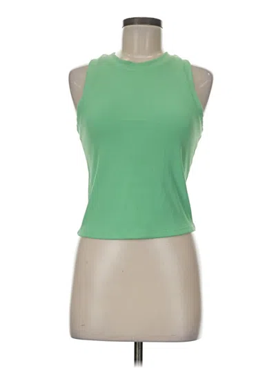 Pre-owned Peloton Tank Top Green Halter Neckline Tops