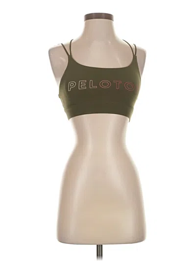 Pre-owned Peloton Tank Top Green Halter Neckline Tops