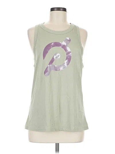 Pre-owned Peloton Tank Top Green Halter Neckline Tops