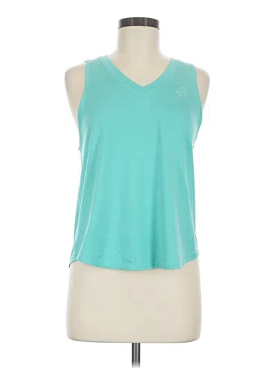 Pre-owned Peloton Tank Top Teal V-neck Tops