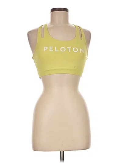 Pre-owned Peloton Tank Top Yellow Halter Neckline Tops