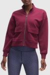 Peloton Tech Double Knit Full Zip In Red Grape