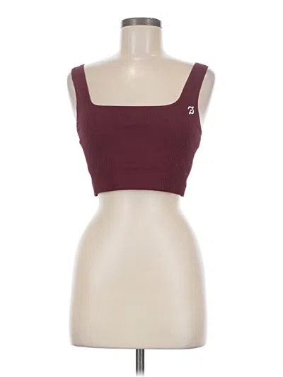 Pre-owned Peloton Tube Top Burgundy Strapless Neckline Tops