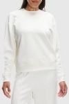 Peloton Washed Interlock Pintuck Crewneck In Pearl