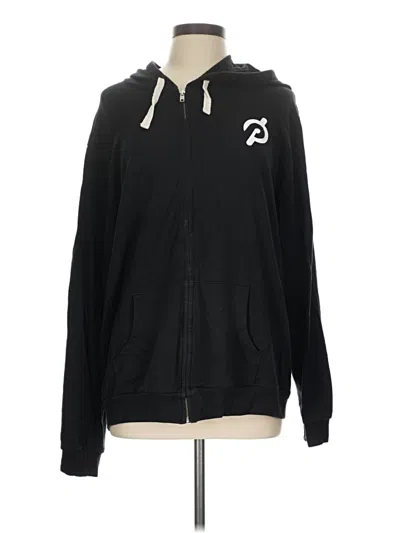 Pre-owned Peloton Zip Up Hoodie In Black