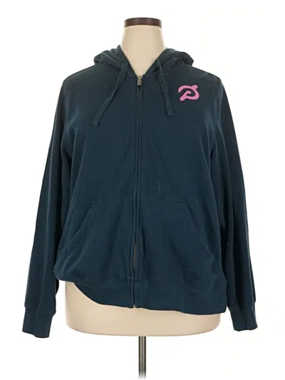 Pre-owned Peloton Zip Up Hoodie In Blue