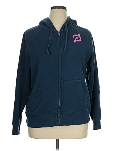 Pre-owned Peloton Zip Up Hoodie In Blue