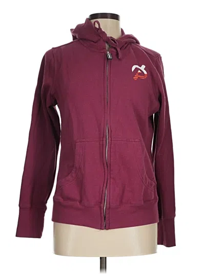 Pre-owned Peloton Zip Up Hoodie In Burgundy