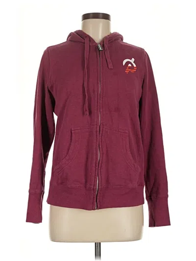 Pre-owned Peloton Zip Up Hoodie In Burgundy
