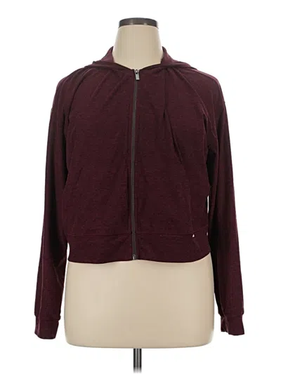Pre-owned Peloton Zip Up Hoodie In Burgundy