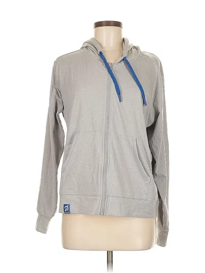 Pre-owned Peloton Zip Up Hoodie In Gray