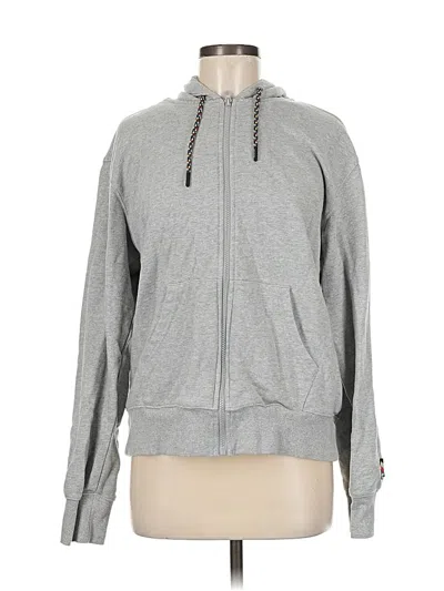 Pre-owned Peloton Zip Up Hoodie In Gray
