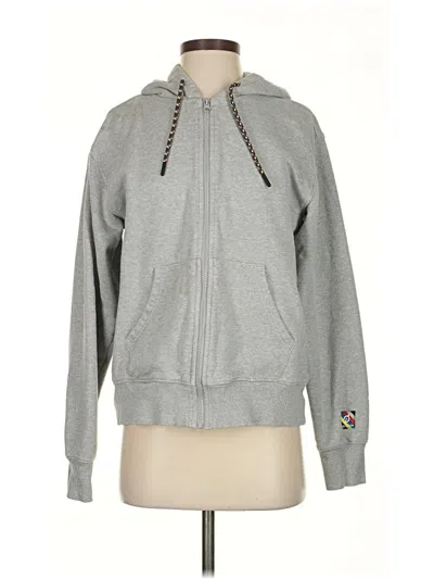 Pre-owned Peloton Zip Up Hoodie In Gray