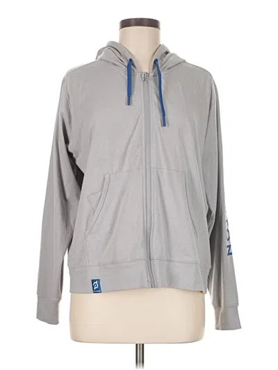 Pre-owned Peloton Zip Up Hoodie In Gray