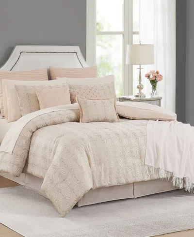 Pem America Art Deco 14-pc. Comforter Set, Queen In Neutral Multi