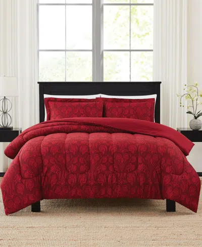 Pem America Nuveau Scroll 3-pc. Comforter Sets, Exclusively At Macy's In Red Multi