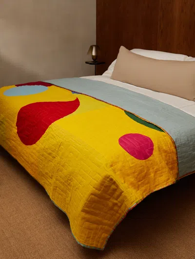 Pemberton Qwilts Carnival Curllusion Patchwork Quilt  Abask Luxury Gift In Yellow