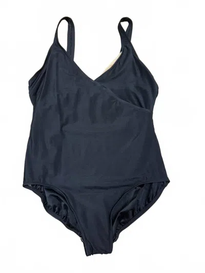 Penbrooke Plus Size Swim Wear Collection In Black In Blue