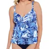 PENBROOKE TRIPLE TIER TANKINI TOP IN DENIM BLUE