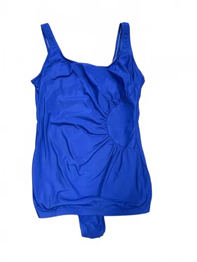 Penbrooke Women's Plus Size One Piece Swimsuit In Violet In Blue